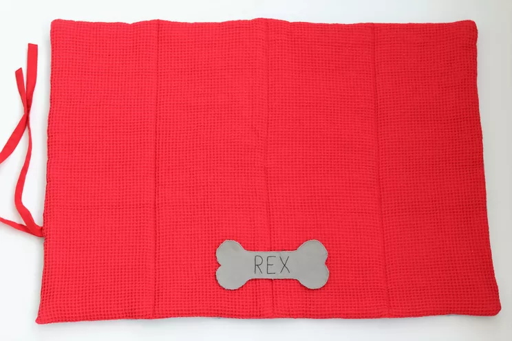 Reisdeken Voor Huisdieren Gepersonaliseerd, Oprolmat Voor Hond Of Kat, Rode Draagbare Slechte Hoes Buitenstof