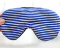 Blaue Streifen Verstellbare Schlafaugenmaske Baumwolle Reisegeschenk, Weiche Augenabdeckung Für Reisen