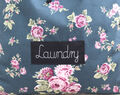 Personalized Laundry Hamper, Cotton Floral Laundry Organizer, English Style Decor Dirty Clothes Tote