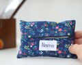 Personalized Travel Tissue Holder, Elegant Blue Floral 50th Birthday Idea, Gifts For Mom, Tissue Pocket Holder