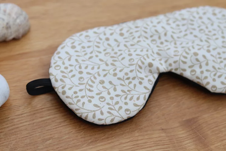 Masque Pour Les Yeux Endormi Réglable, Cadeaux De Voyage En Coton Floral Beige, Couverture Pour Les Yeux Bio Pour Le