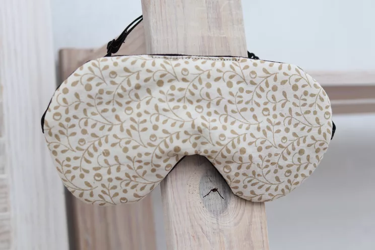 Masque Pour Les Yeux Endormi Réglable, Cadeaux De Voyage En Coton Floral Beige, Couverture Pour Les Yeux Bio Pour Le