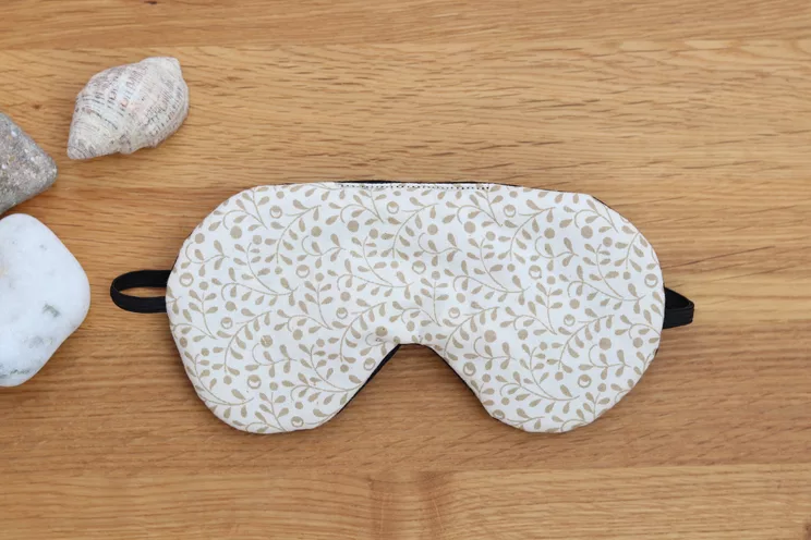 Masque Pour Les Yeux Endormi Réglable, Cadeaux De Voyage En Coton Floral Beige, Couverture Pour Les Yeux Bio Pour Le