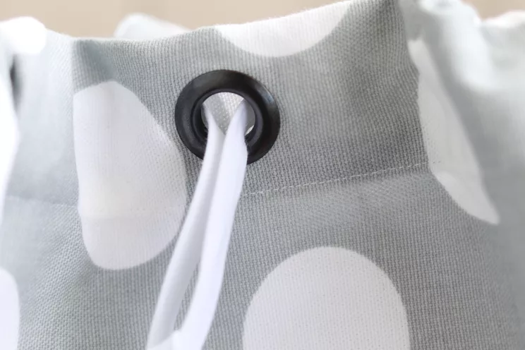 Personalized kids laundry hamper, baby polka dot laundry storage bag
