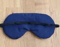Organic Eye Cover For Travel Adjustable Sleeping Eye Mask With Blue Stripes Cotton