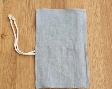 Reusable Cutlery Roll, Grey linen Cutlery Wrap for travel, Zero Waste Utensils Holder for Picnic