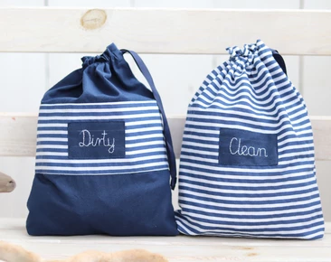Spersonalizowane dla dzieci podróżują czyste i brudne torby na bieliznę, woreczki do przedszkola, podróżny prezent na baby shower, organizer podróży dla dzieci