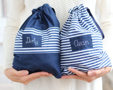 Personalized Kids travel clean and dirty lingerie bags, kindergarten pouches, travel baby shower gift, Kids travel organizer