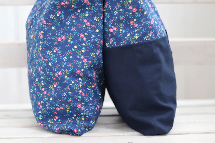 Laundry bag, Lingerie bag blue floral, Laundry travel bag, custom label travel accessories, shoe bag, honeymoon gift, underwear bag
